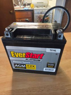 EverStart Platinum TX14L AGM motorcycle 12v battery