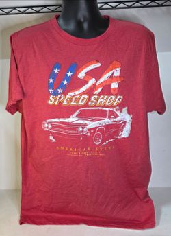 USA Speed Shop Muscle Car  Graphic Tee Mens XL