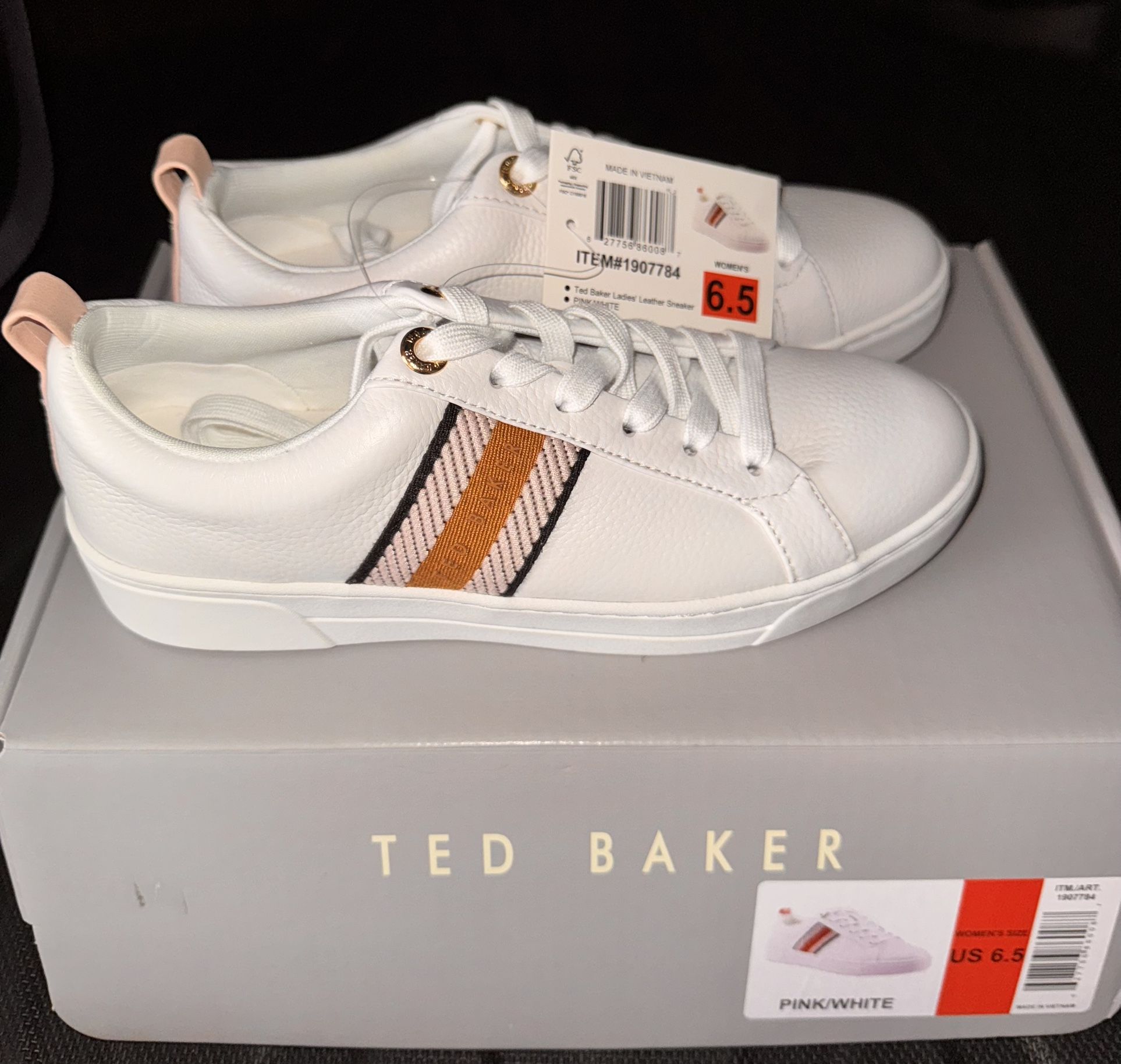 Ted Baker Women's Leather Sneaker, sz 6..5