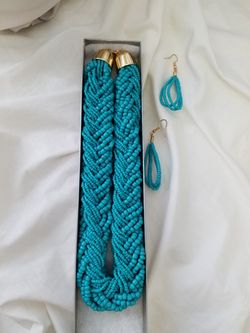 Turquoise Beaded Jewelry Set