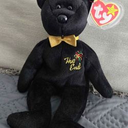 TY Original 'The End 2000' Beanie Baby RARE WITH ERRORS on tag. Always kept in clear box. 
