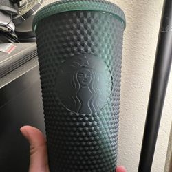Grande green studded Starbucks Tumbler