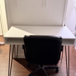 desk and chair