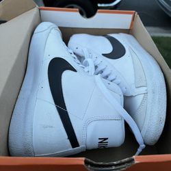 White Nike Blazers