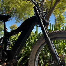 Full Suspension Carbon Fiber Fat Tire Mtn E-bike 
