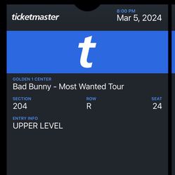 Bad Bunny 2 Tickets 250$ Each !