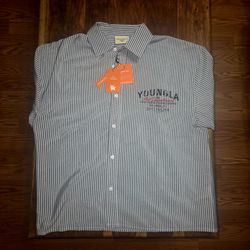 YoungLA Men's Mechanic Style Button-Up