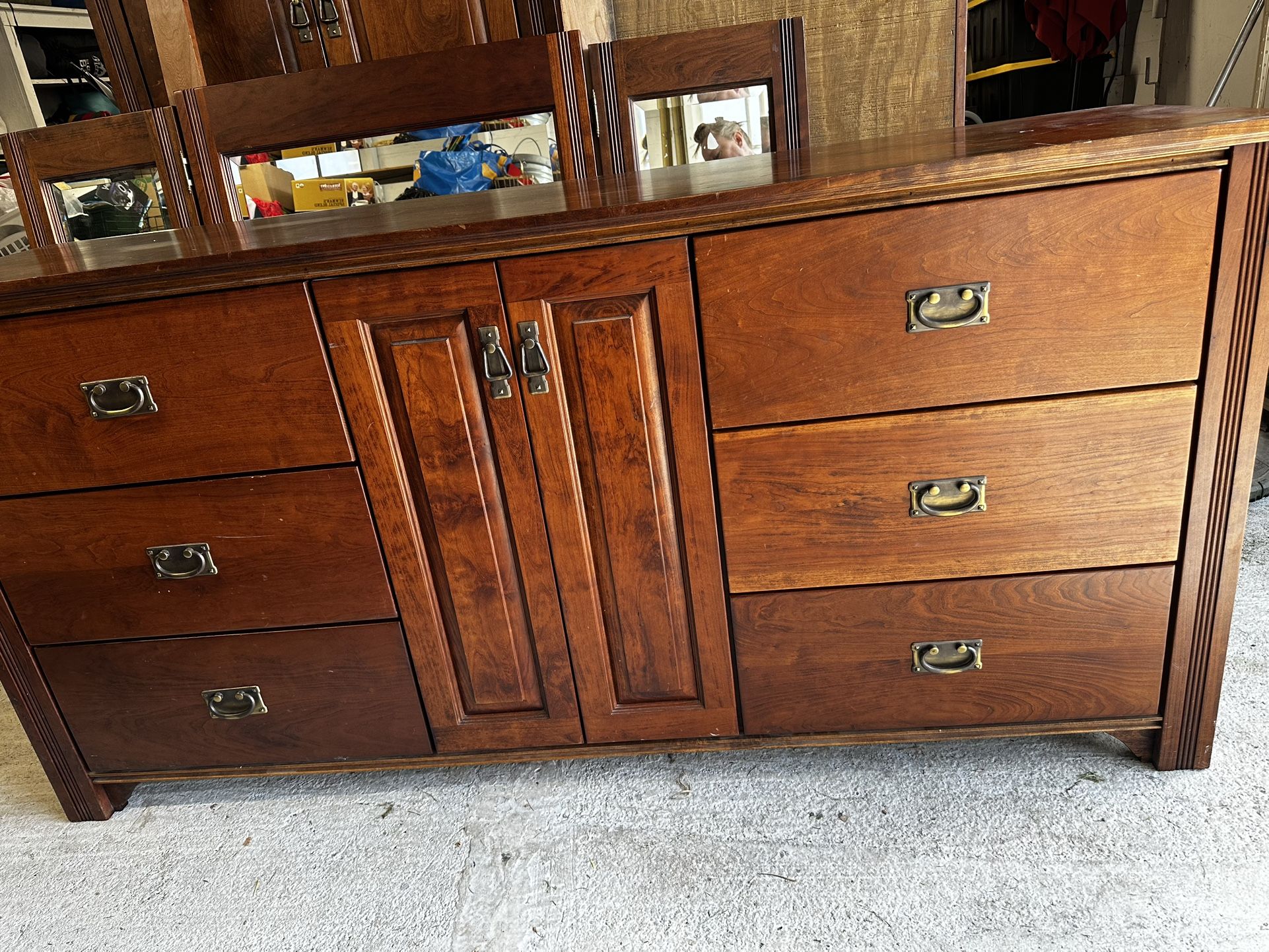 Custom Made, Solid Wood Bedroom Set (6pcs + 3pc Mirror)