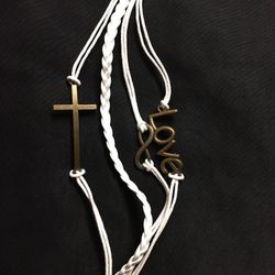 Faux Leather Multistrap Adjustable Bracelet 