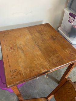Vintage table and 4 chairs wooden