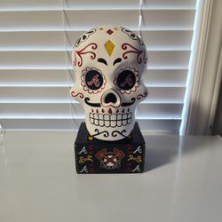 Atlanta Braves Sugar Skull Statue