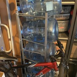 Water Bottles, Rack, and Crock Holder