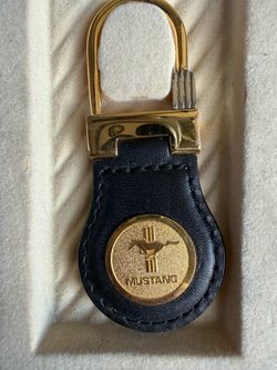 Leather Keychain ford mustang , MSB, Honda