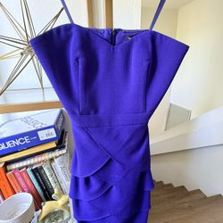 Club Monaco Blue Tulip Strapless Dress - Size 0