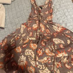 Purple Knee Length Dress