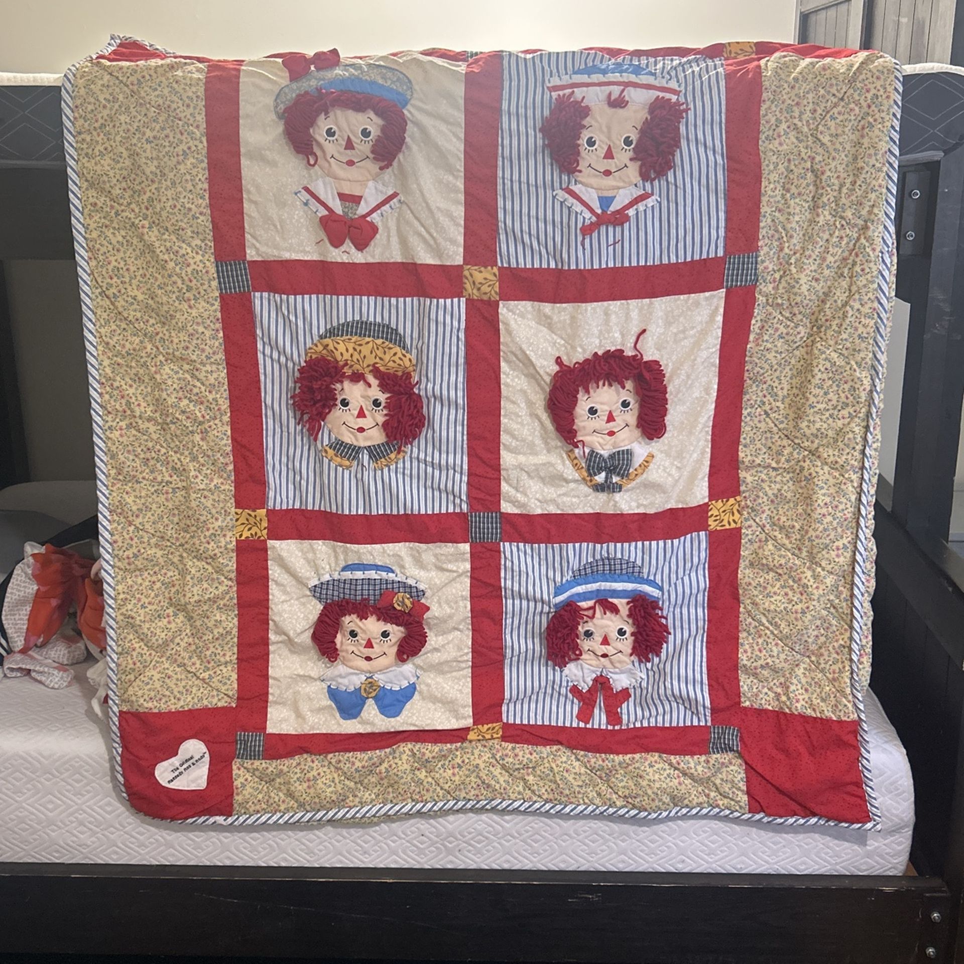 Vintage Raggedy Ann Doll Blanket