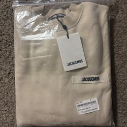 Jacquemus Le Sweatshirt Gros Grain Beige Size Small