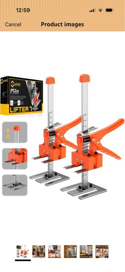 Labor Saving Arm Jack Handle 2 Pack,15 in Construction Jack, Wall Tile Locator, Multi-Function Height Adjustment Lifting Device, Door Panel Lifting Ca
