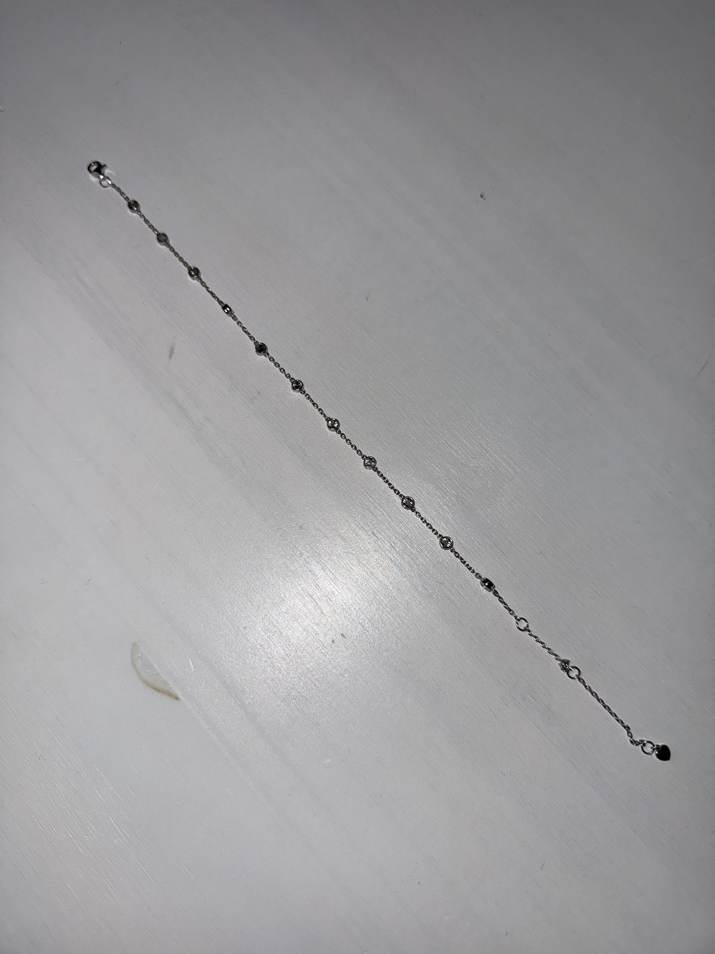 Sterling Silver Bracelet With Diamonds