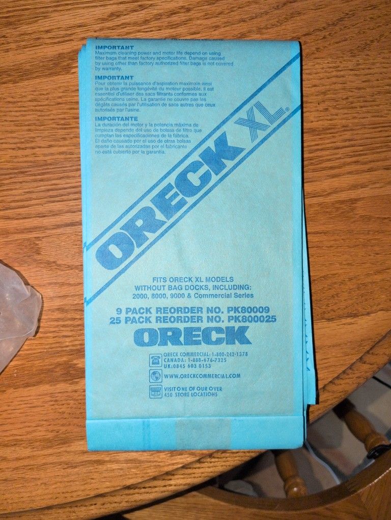 Oreck XL Vacuum Bags Pack Of 12