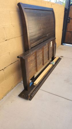 Queen size sled bed frame