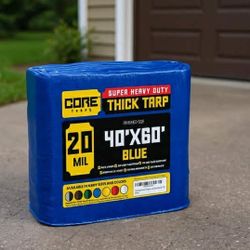 Core 40ft by 60 ft Blue Tarp 20 Mil