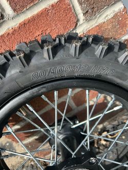 80/100-12 Dirt Bike Wheel with Knobby Tire