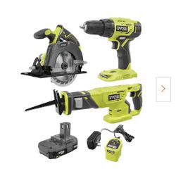 Cordless Combo Kit (3-Tool) Drill/Driver, Circular Saw, and Reciprocating Saw with (1) 1.5 Ah Battery and Charger