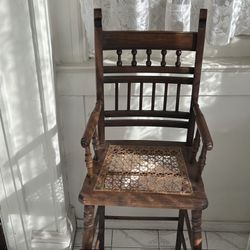 Vintage Wooden High Chair 