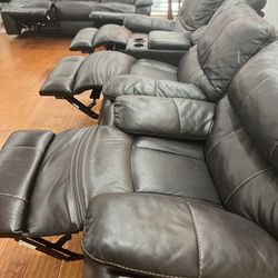 Living Room Set-Recliner Couch-Love Seat And Single Recliner