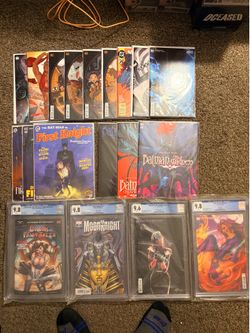 Comic books, DC Marvel, slabs, and signed books