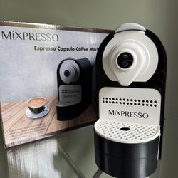 Mixpresso Black Espresso Coffee Machine – Compact 1400W