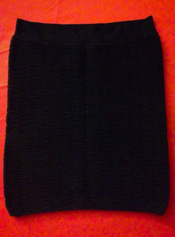Brand New, Solid black/texturized Skirt