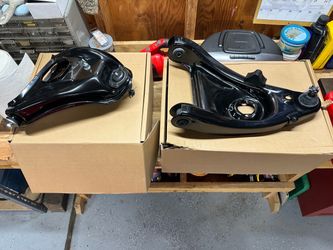 GM Upper and Lower Control Arms Pair Black Powder Coated