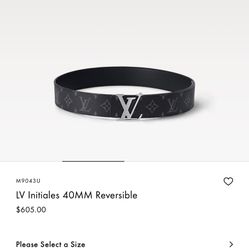 Louis Vuitton Reversible Belt Size 40
