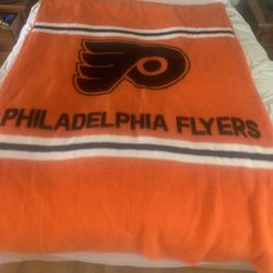 Biederlack NHL Philadelphia Flyers Blanket Throw Vintage Hockey 78"x53”
