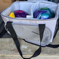 2 Bowling Balls and a Bowling Bag 