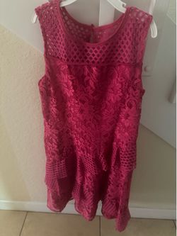 New Girl’s Magenta/Hot Pink Lace Party Dress from Blush size 16 with tags