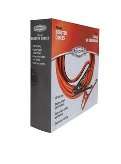 RoadPro Jumper Cables for Car Battery RP04955 Heavy-Duty Automotive Booster Cables for Truck SUV 4-Gauge 20-Feet Jumpers