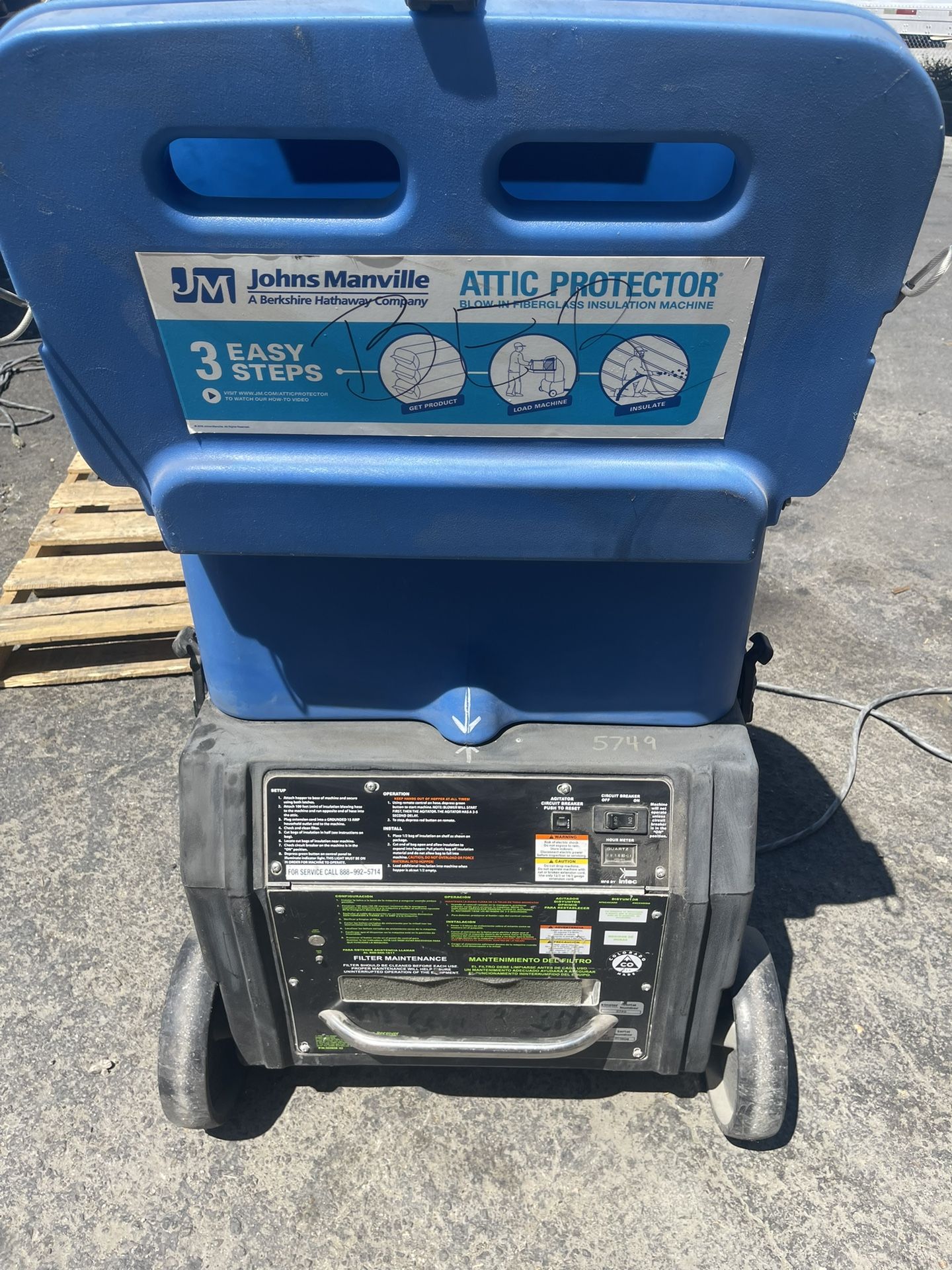 Intec 50004-00 Fiber Force Attic Insulation Blowing Machine
