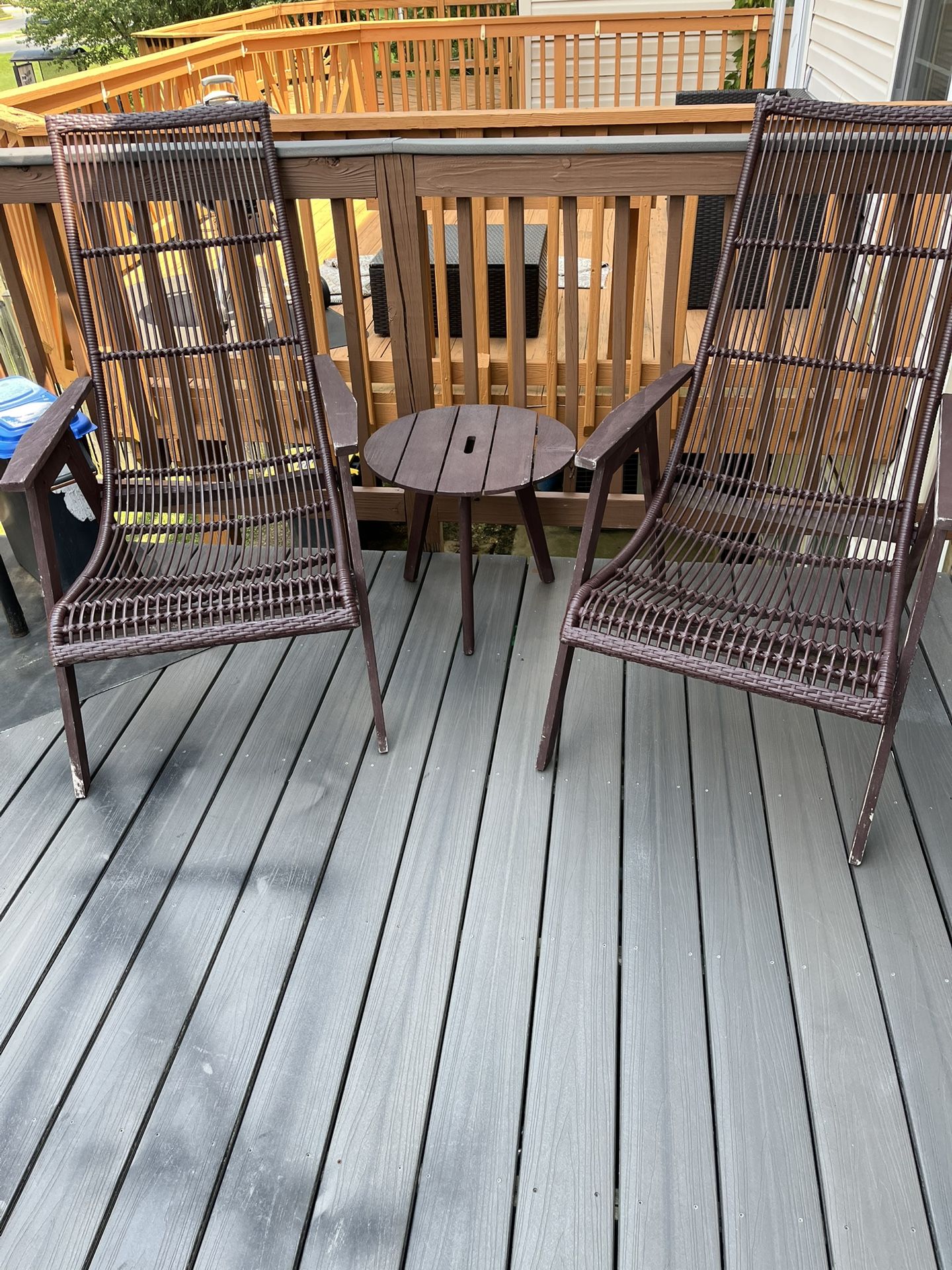 Two Chairs And Table