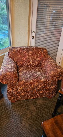 Large Paisley Upholstered Armchair