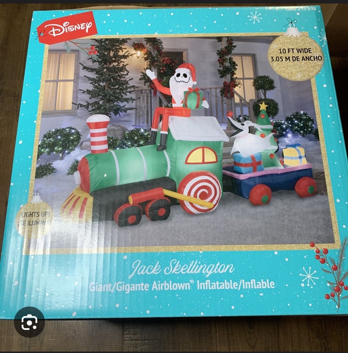 DISNEY10 ft. Giant-Sized LED Jack Skellington on Train Holiday Christmas Airblown® Inflatable