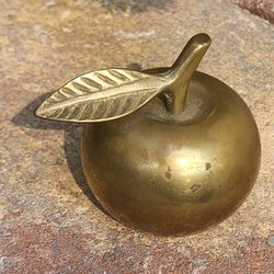 Vintage Brass Apple Bell 