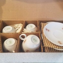 Espresso / Turkish/ armenian Coffe Cups&caucers Set Of 6. Porcelain Renner Porto Alegre. Woodland Hills,Ca. 