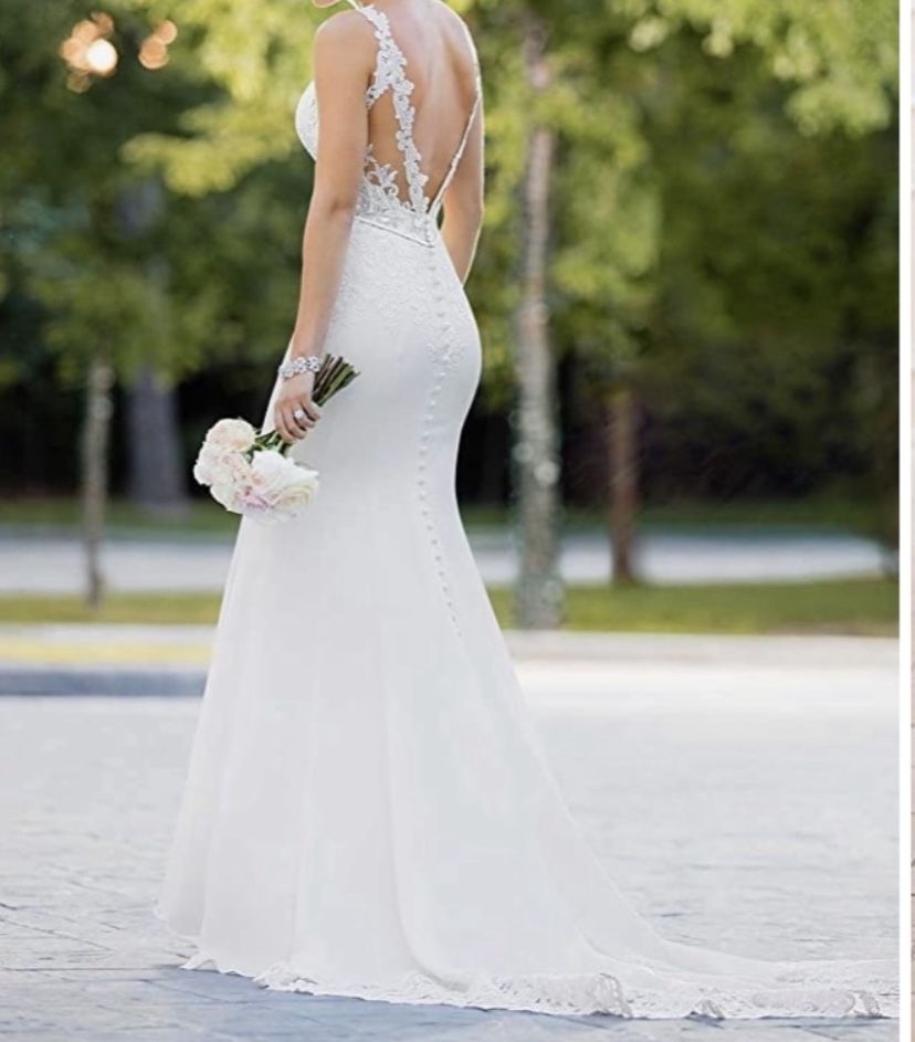 White Mermaid Wedding Dress