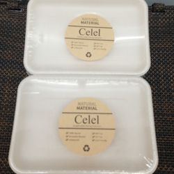 Disposable Food Trays Paper Plates 100 Pack 8x5.5 Inch