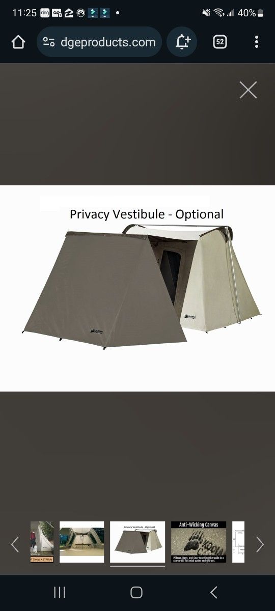Kodiak Canvas Tent With Vestibule for Sale in Corona, CA OfferUp