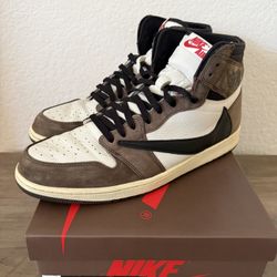 Jordan 1 Retro High OG SP Travis Scott Mocha Size 14