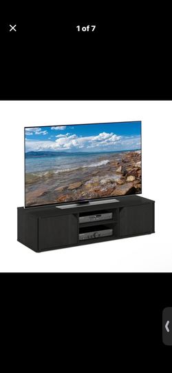 Furinno CLASSIC TV Stand, Entertainment Center, TV Console for TV up to 55 Inch, for Living Room, Bedroom, Espresso